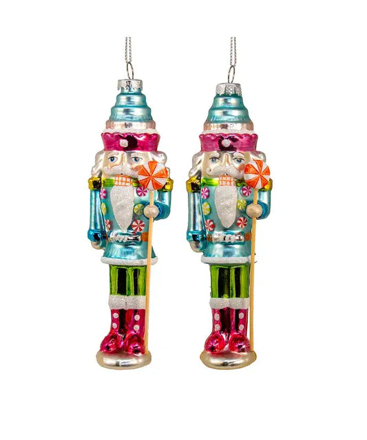 6" Glass Nutcracker Ornament