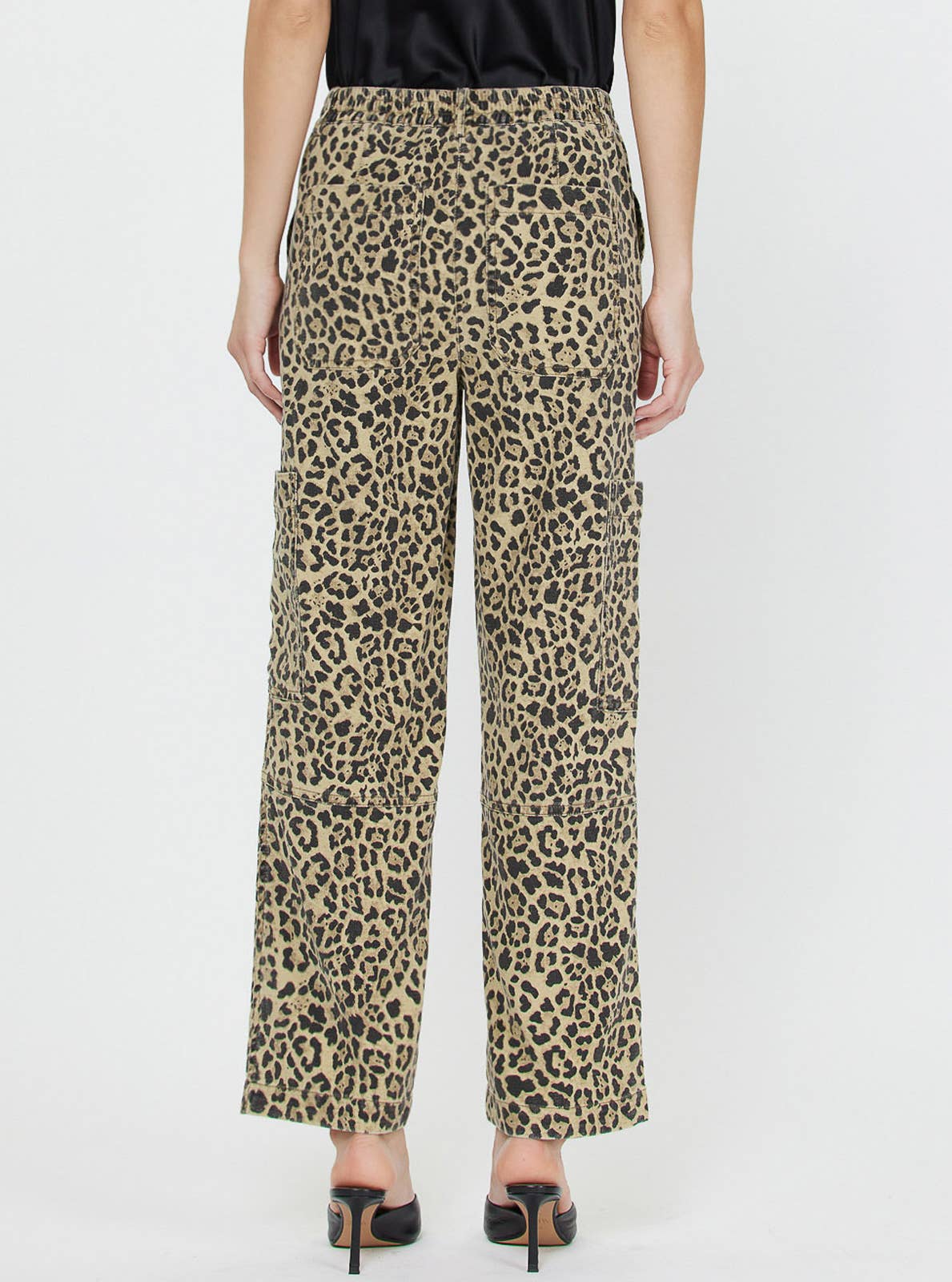Leopard Cargo Cotton Pants
