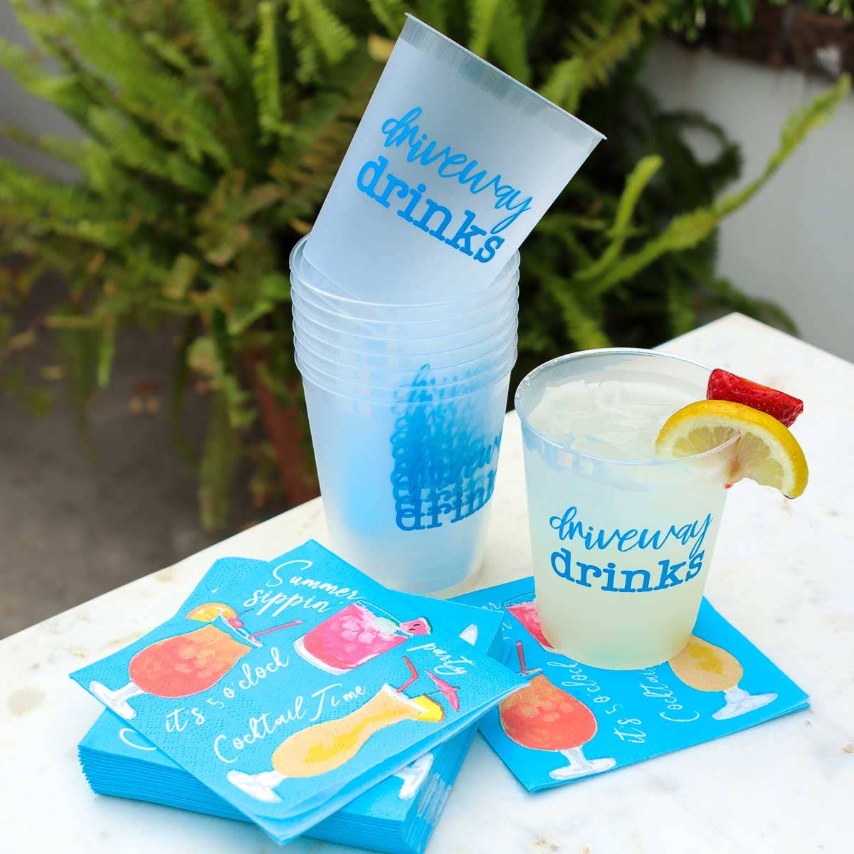 "Driveway Drinks" Party Cups