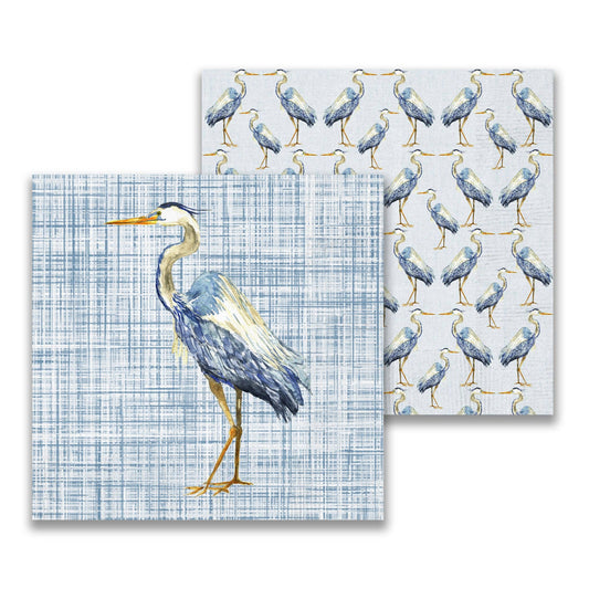 Blue Heron Cocktail Napkins