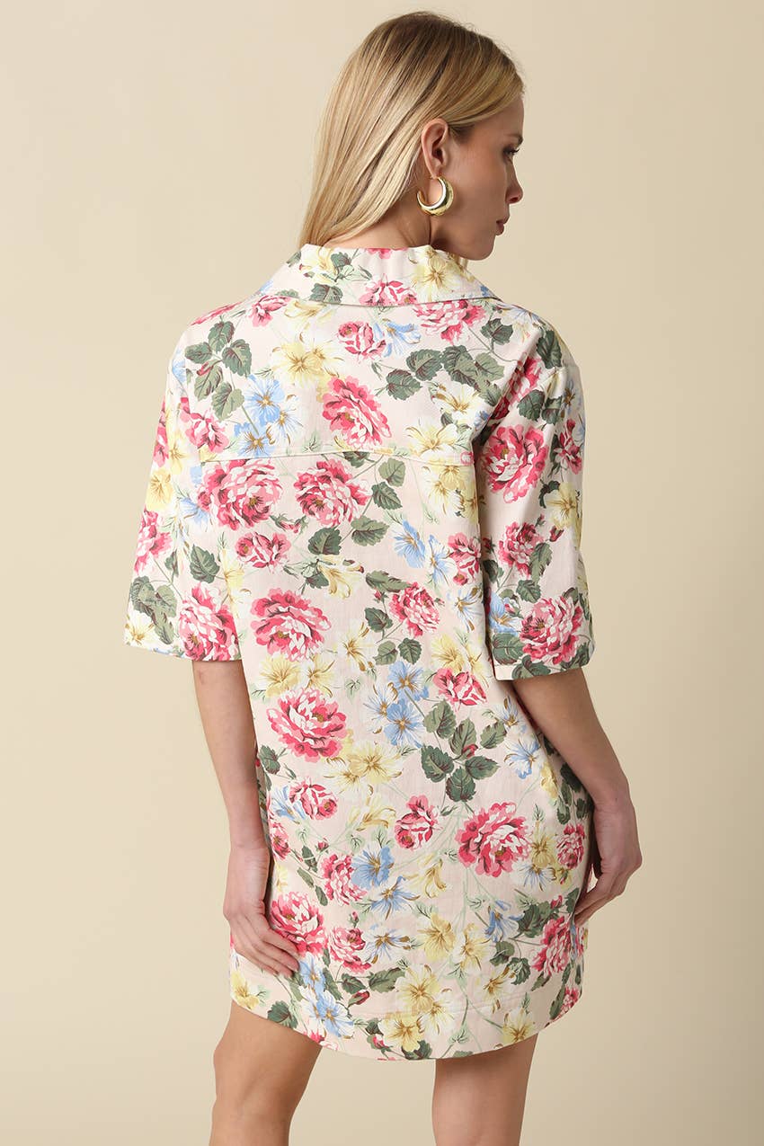 Lyla Floral Collard Dress