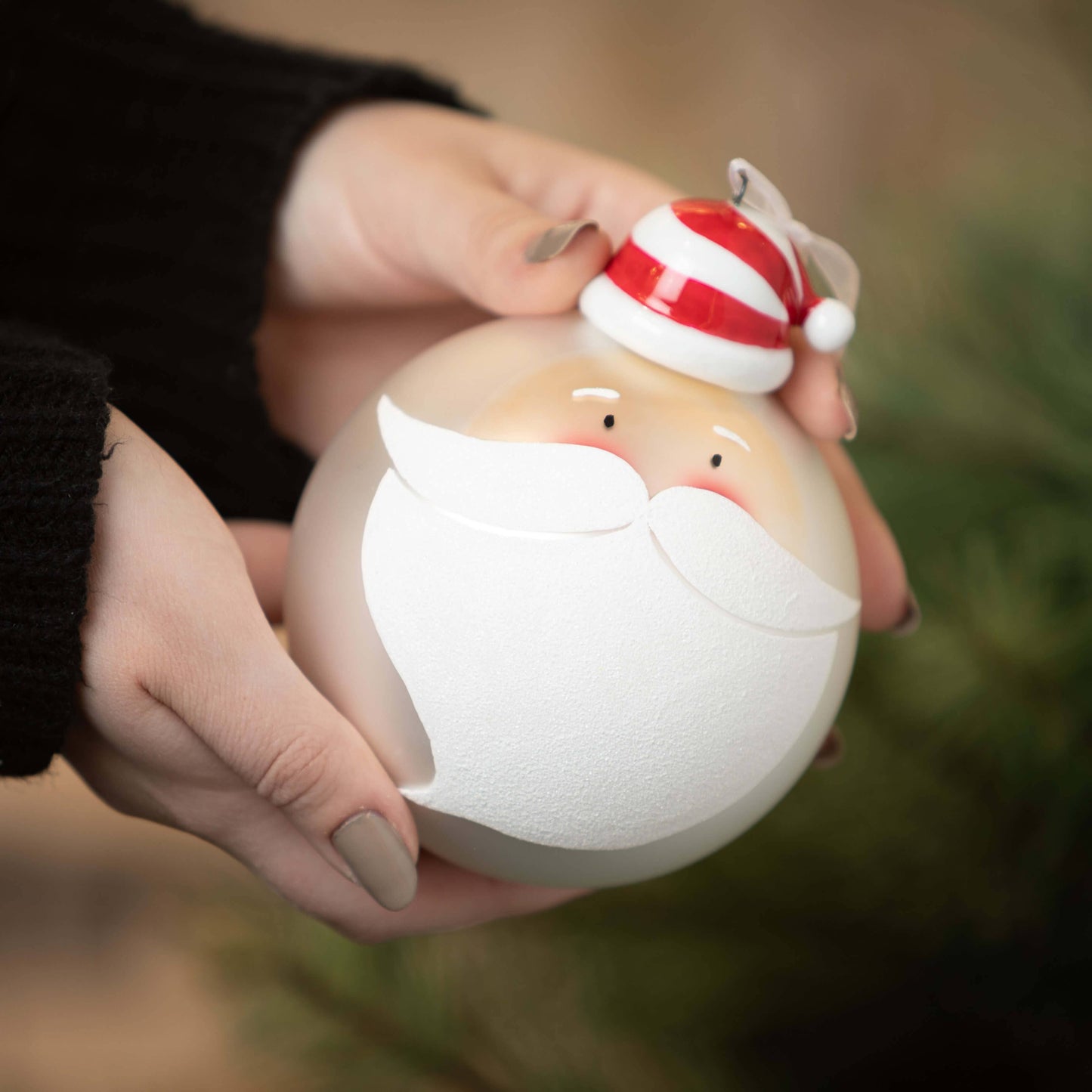 Whimsical Santa Ball Ornament