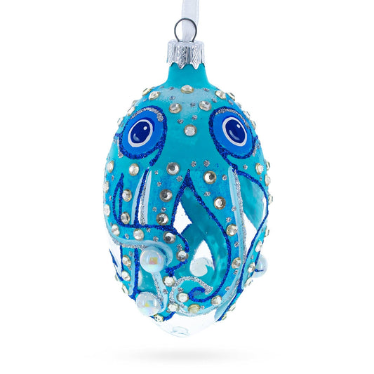 Octopus Glass Egg Ornament