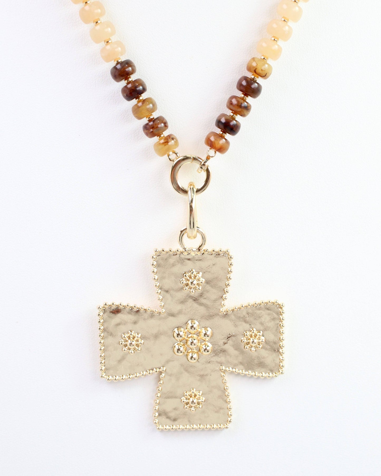 Carol Lg Gold Cross Charm