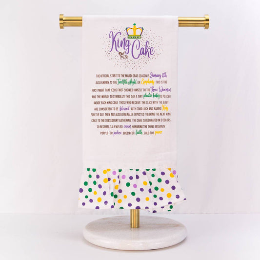 Story of King Cake Ruffle Towel