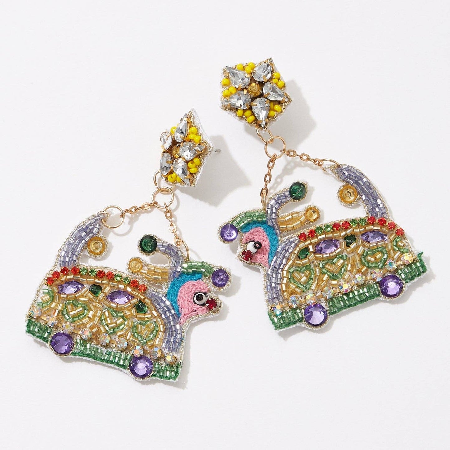 Mardi Gras Float Earrings