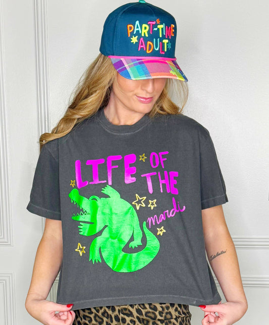 "Life of the Mardi Gator" Crop Tee