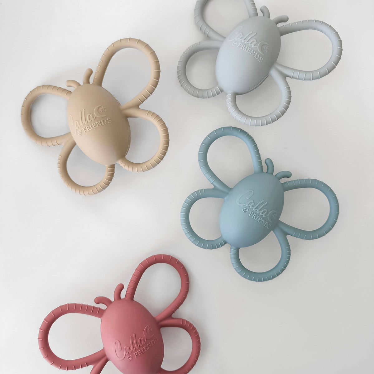 Garden Party Collection - Butterfly Rattle Teether: Petal Pink