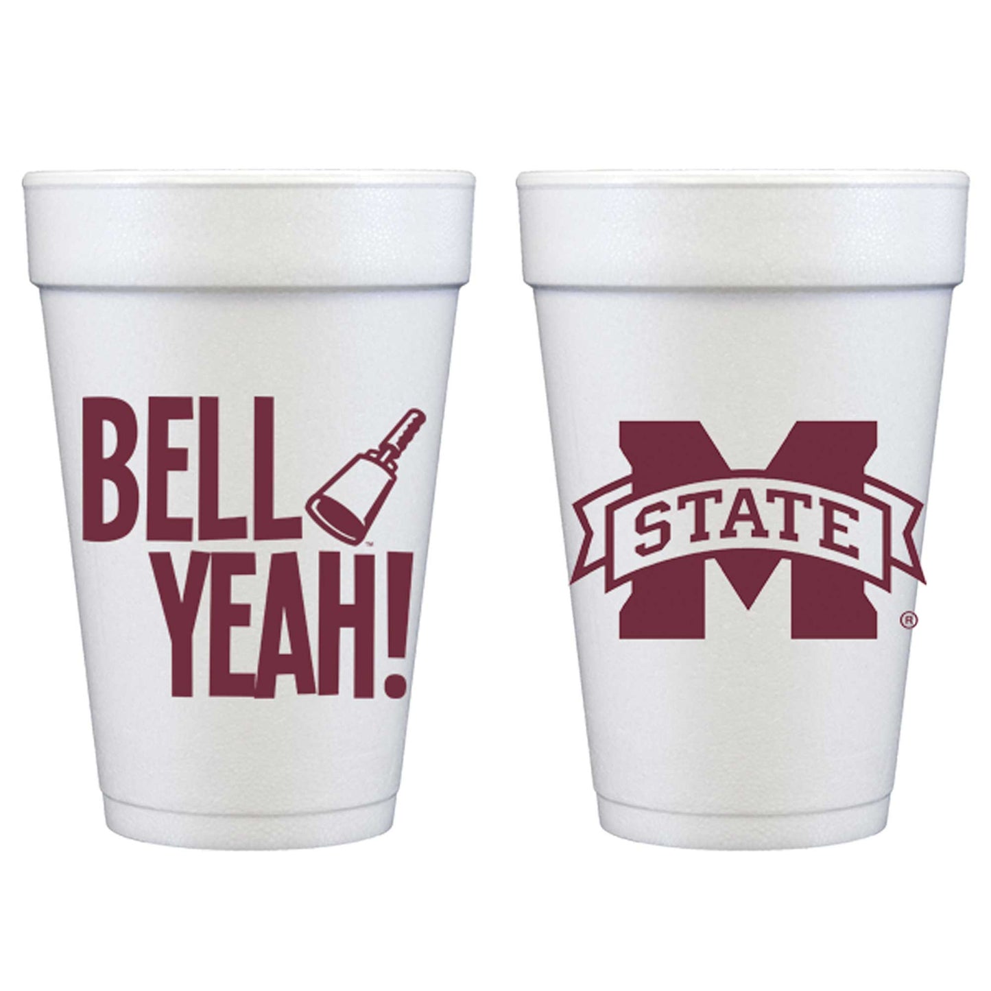 Set of 10 Foam Cups - Mississippi State University