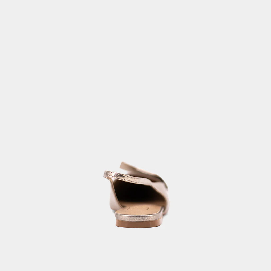 Audrey Sling Back Flats- Gold