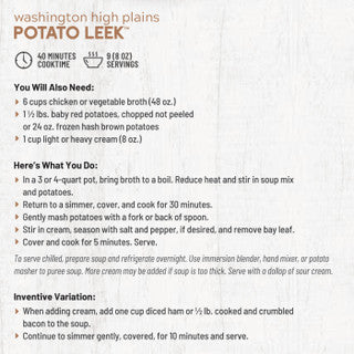 Washington High Plains Potato Leek Soup Mix