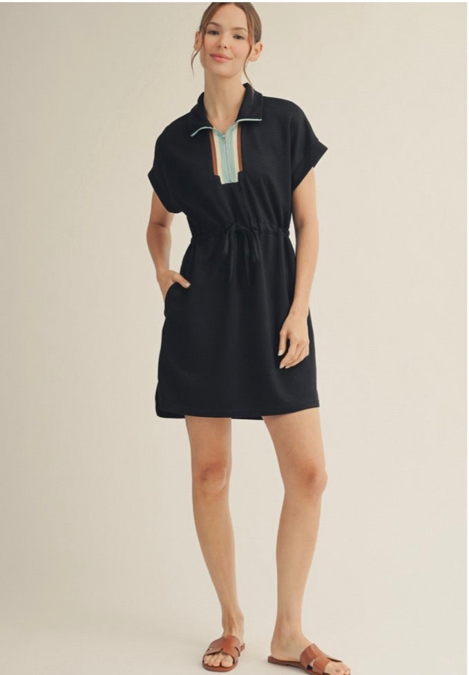 Drawstring Waist Casual Dress