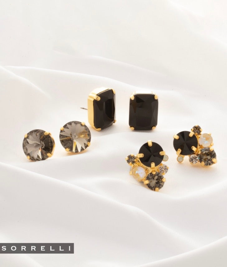 Nadine Stud Earrings-black diamond
