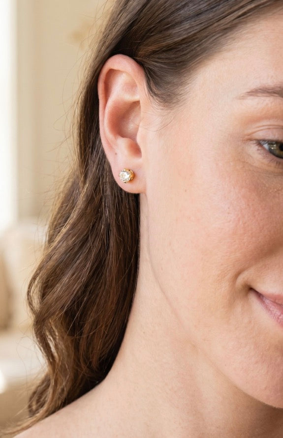 Jayda Stud Earrings-Crystal