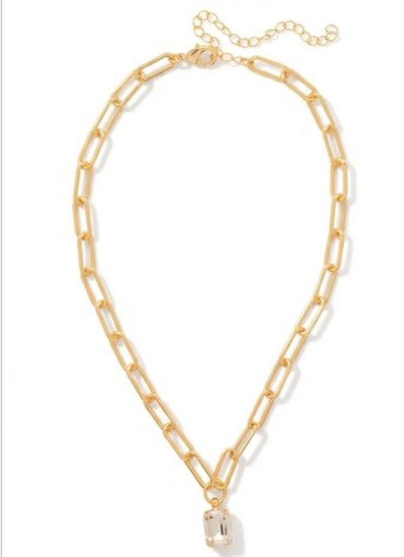 Nia Pendant Necklace-Crystal