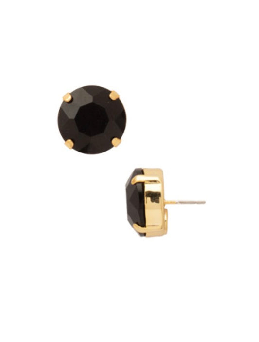 Kelly Stud Earrings-Jet