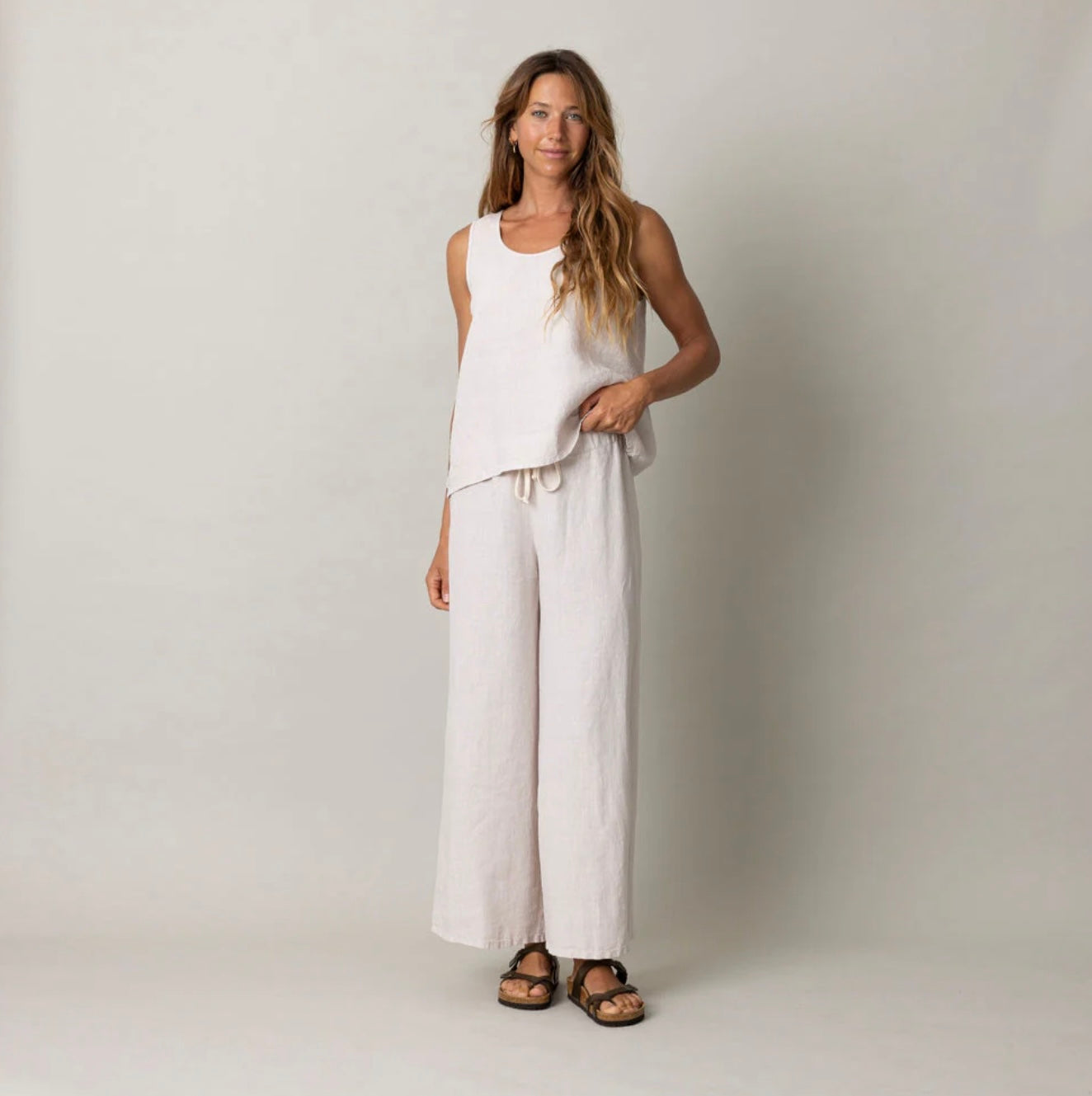 PJ Harlow Finley Linen Crop Pant