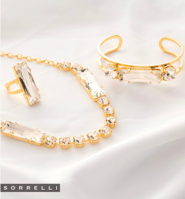 Effie Adjustable Cuff Bracelet-Crystal