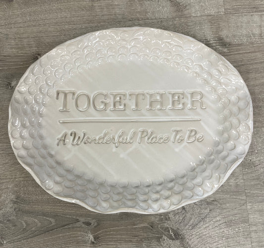 FP Large Oval "Together" Platter in High Cotton