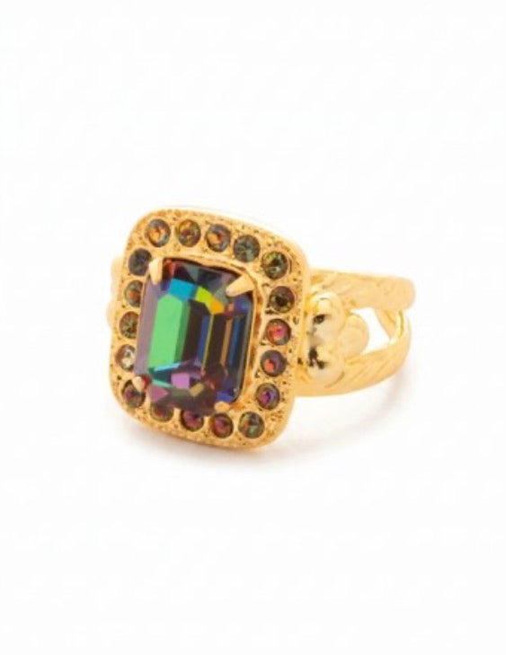 Opulent Octagon Cocktail Ring-Volcano