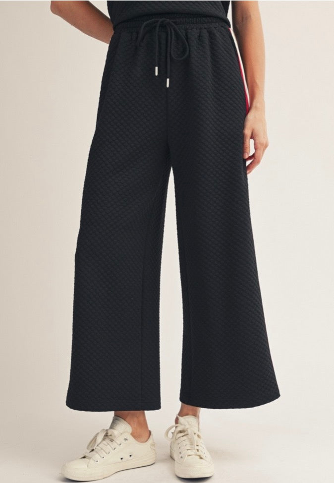 Side Color Band Accent Casual Pants