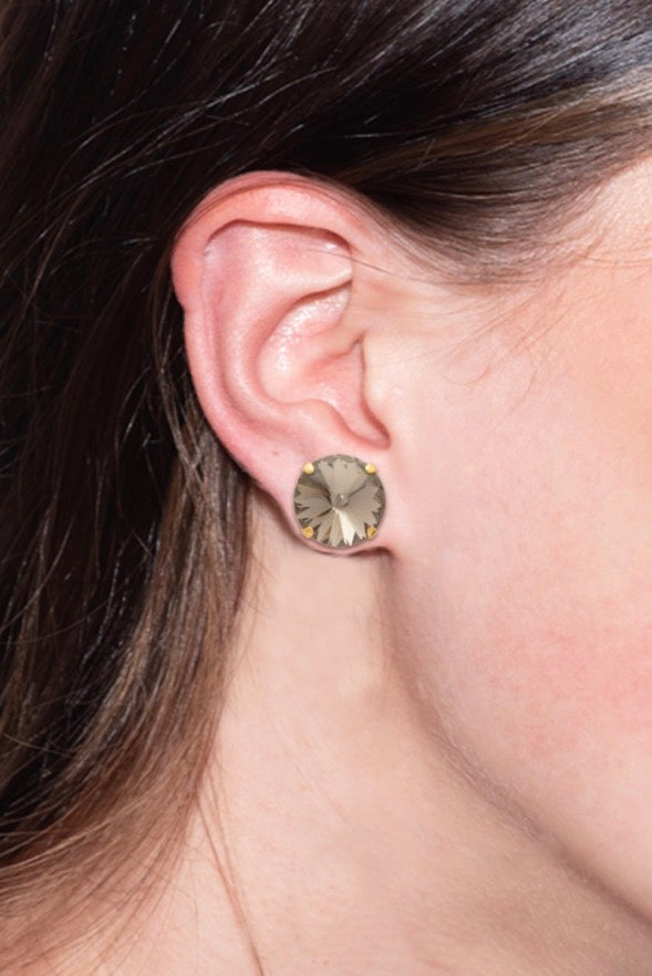 Nadine Stud Earrings-black diamond