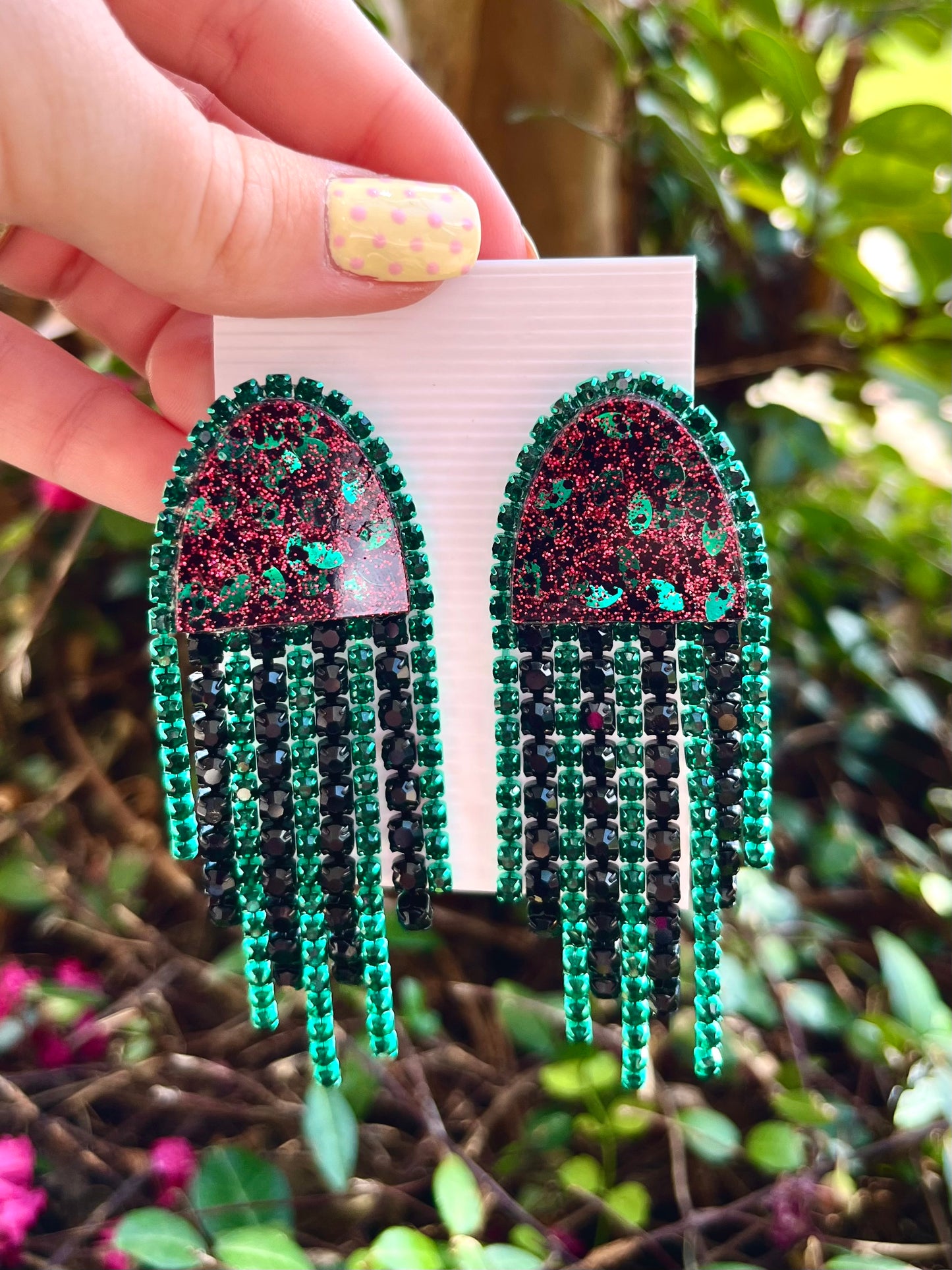 Final Sale Rhinestone Dangle Statement Earrings
