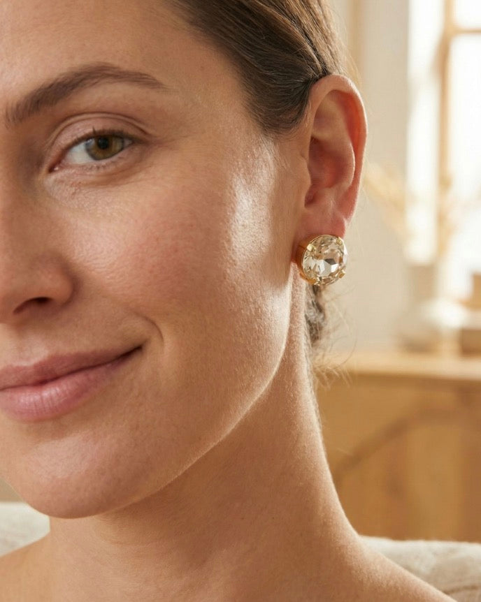 Kelly Stud Earrings-Crystal