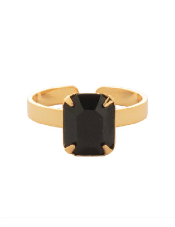 Octavia Adjustable Band Ring-Jet