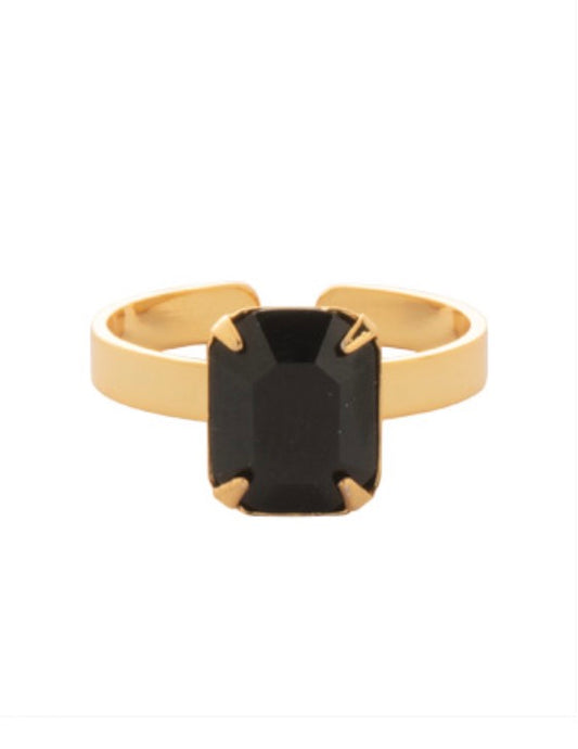 Octavia Adjustable Band Ring-Jet