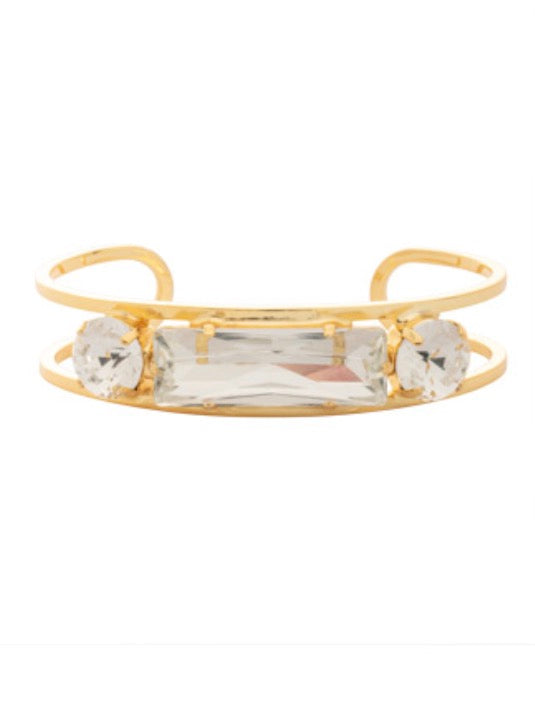 Effie Adjustable Cuff Bracelet-Crystal