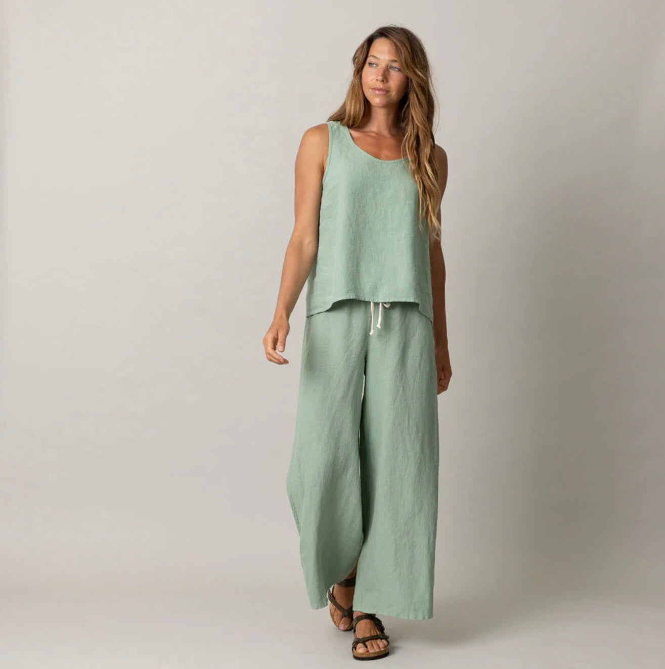 PJ Harlow Finley Linen Crop Pant