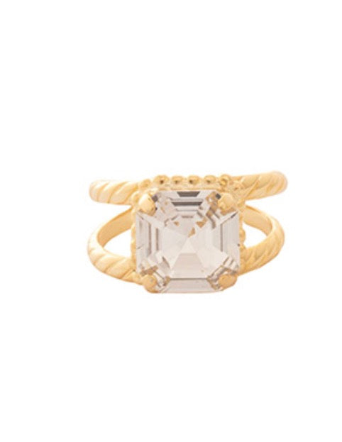 Izzy Adjustable Cocktail Ring-Crystal