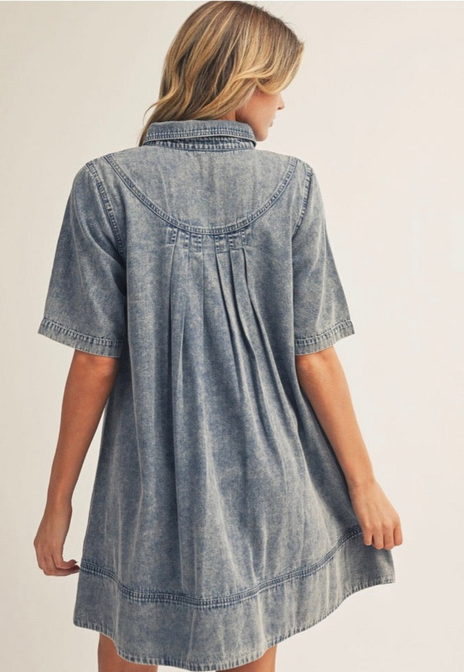 Washed Denim Dress