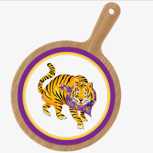 Purple Prowling Tiger Collegiate Cheeseboard
