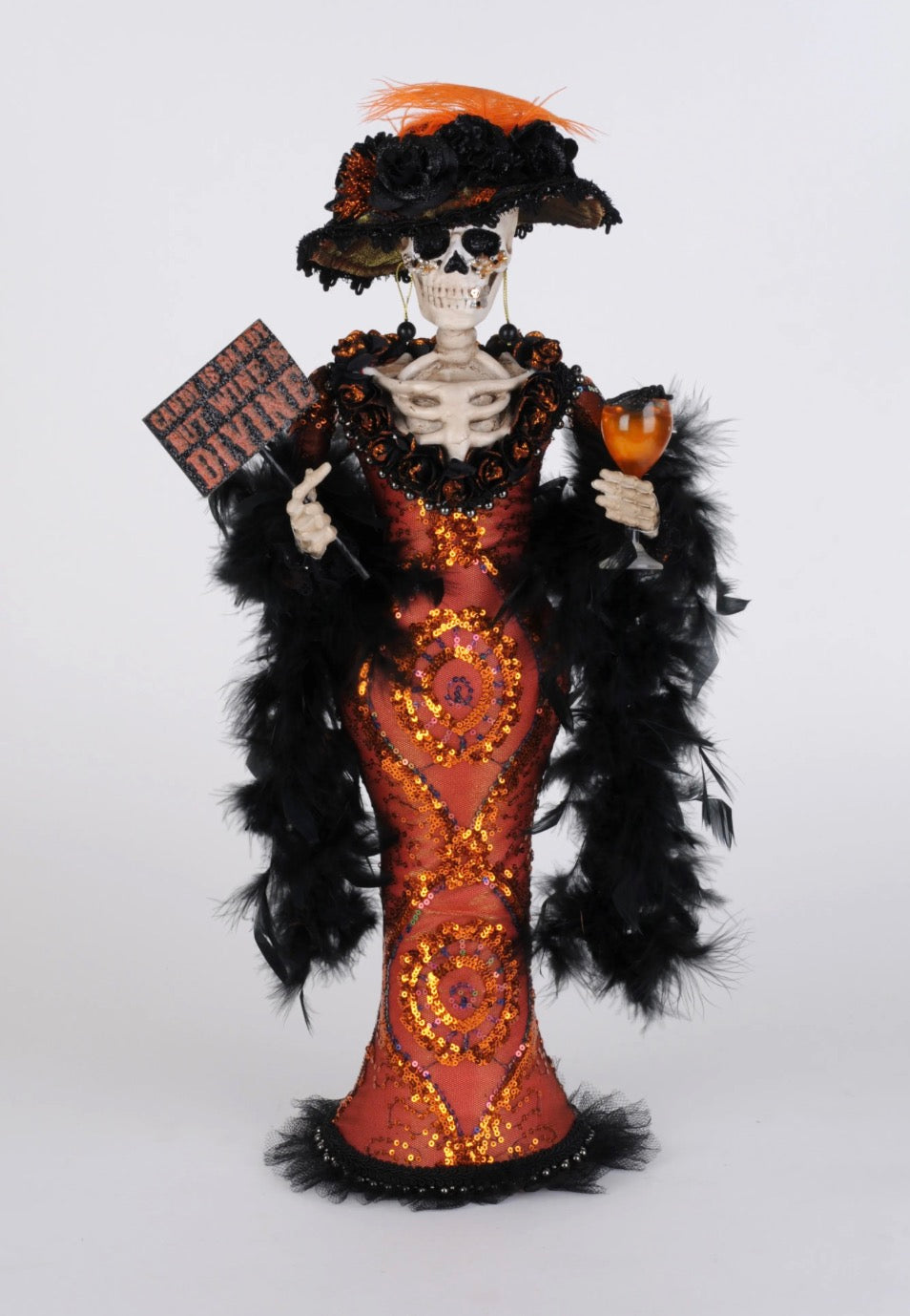Wine Divine Lady Skeleton (orange)