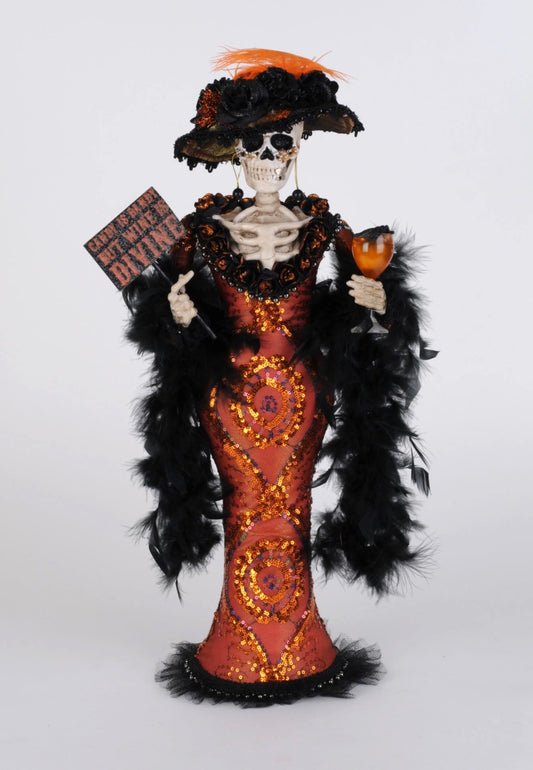 Wine Divine Lady Skeleton (orange)