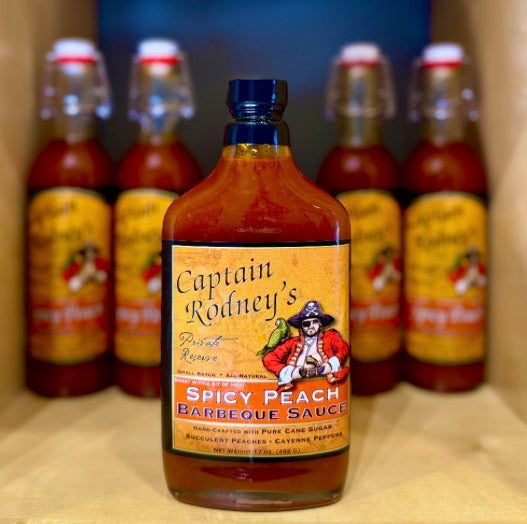 Capt. Rodney’s Spicy Peach BBQ sauce - 18 oz