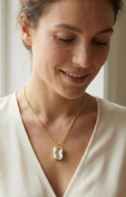 Viretta Pendant Necklace-Crystal