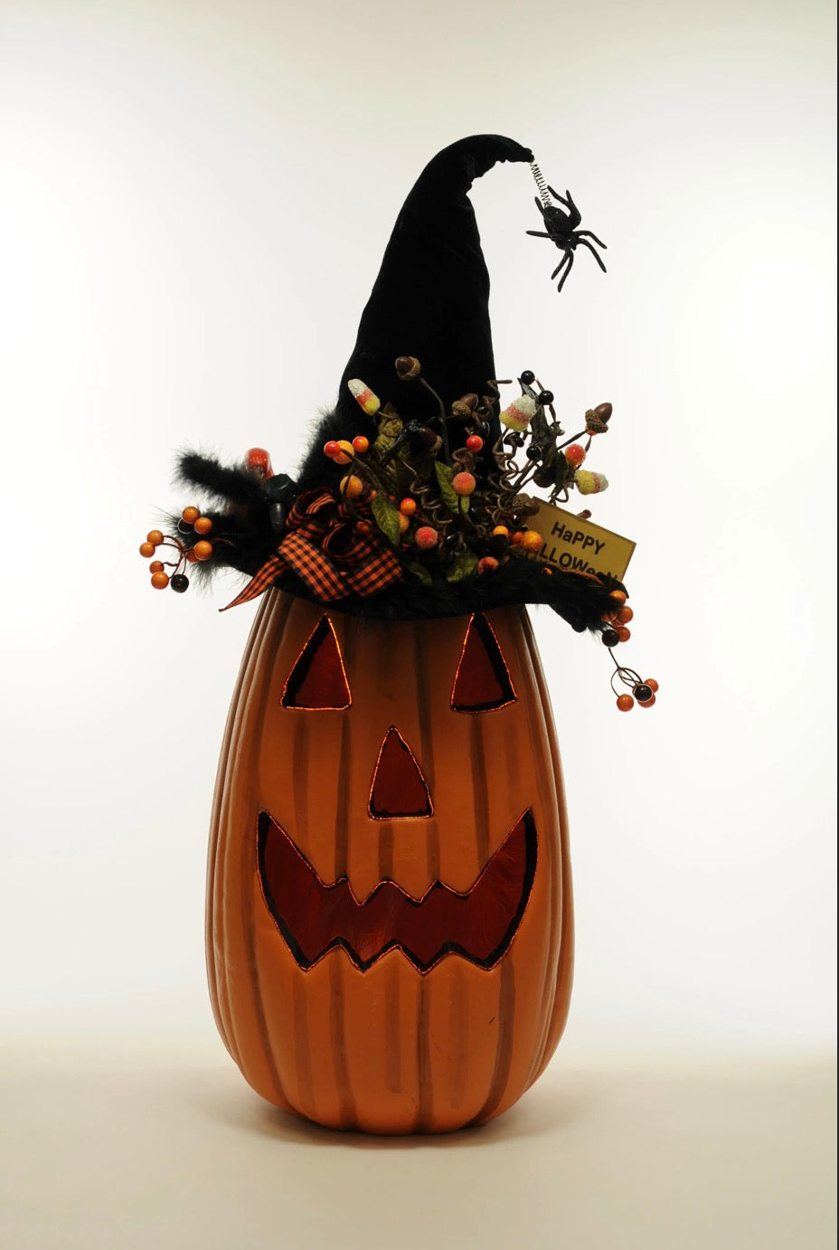 Lighted Tall Fiber Optic Pumpkin