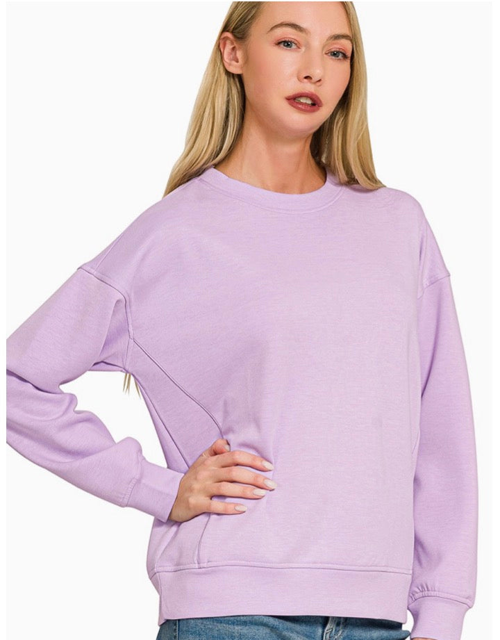 Scuba Sweatshirt-Lilac