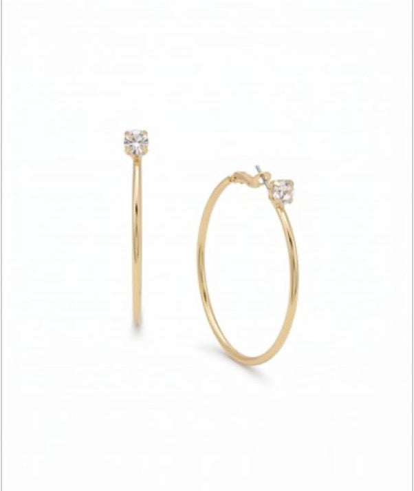 Mini Serafina Hoop Earrings-Crystal