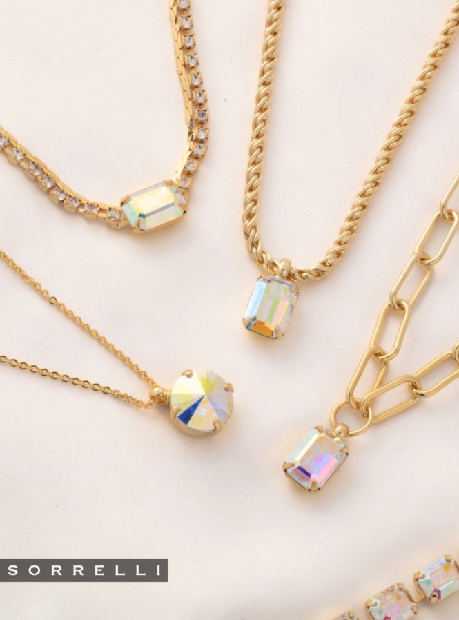 Nadine Pendant Necklace-Aurora Borealis