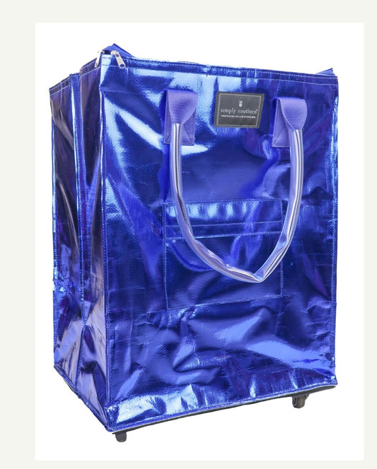 Rolling Tote Bag - Blue