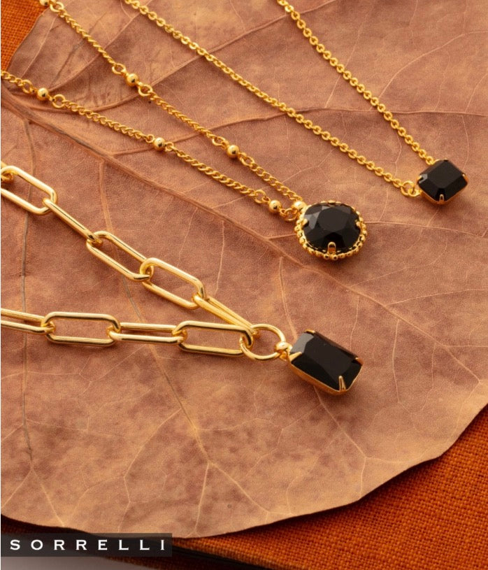 Nia Pendant Necklace-Jet