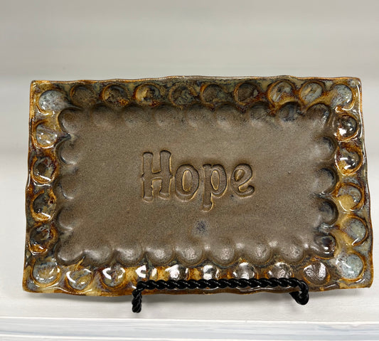 FP Rectangular "Hope" Dish in Mocha