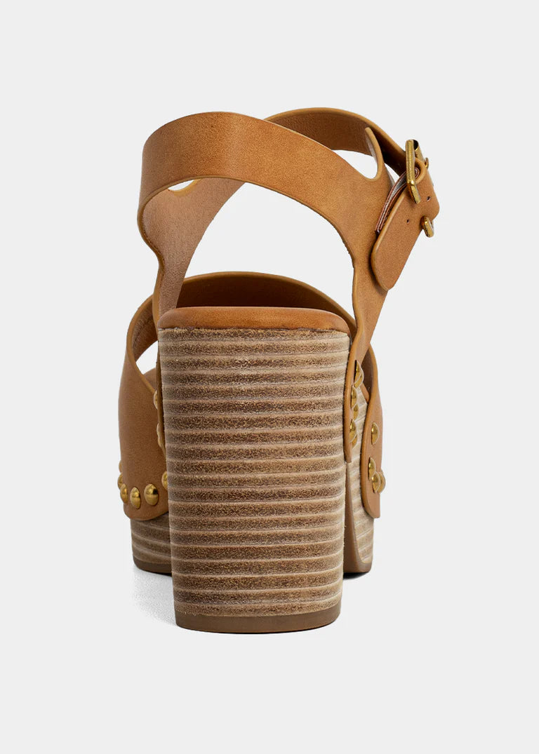 Gia Retro Platform Sandal-Camel