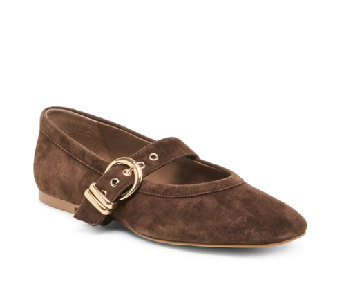 Dolce Vita-Mikel Ballet Flats Dark Brown Suede