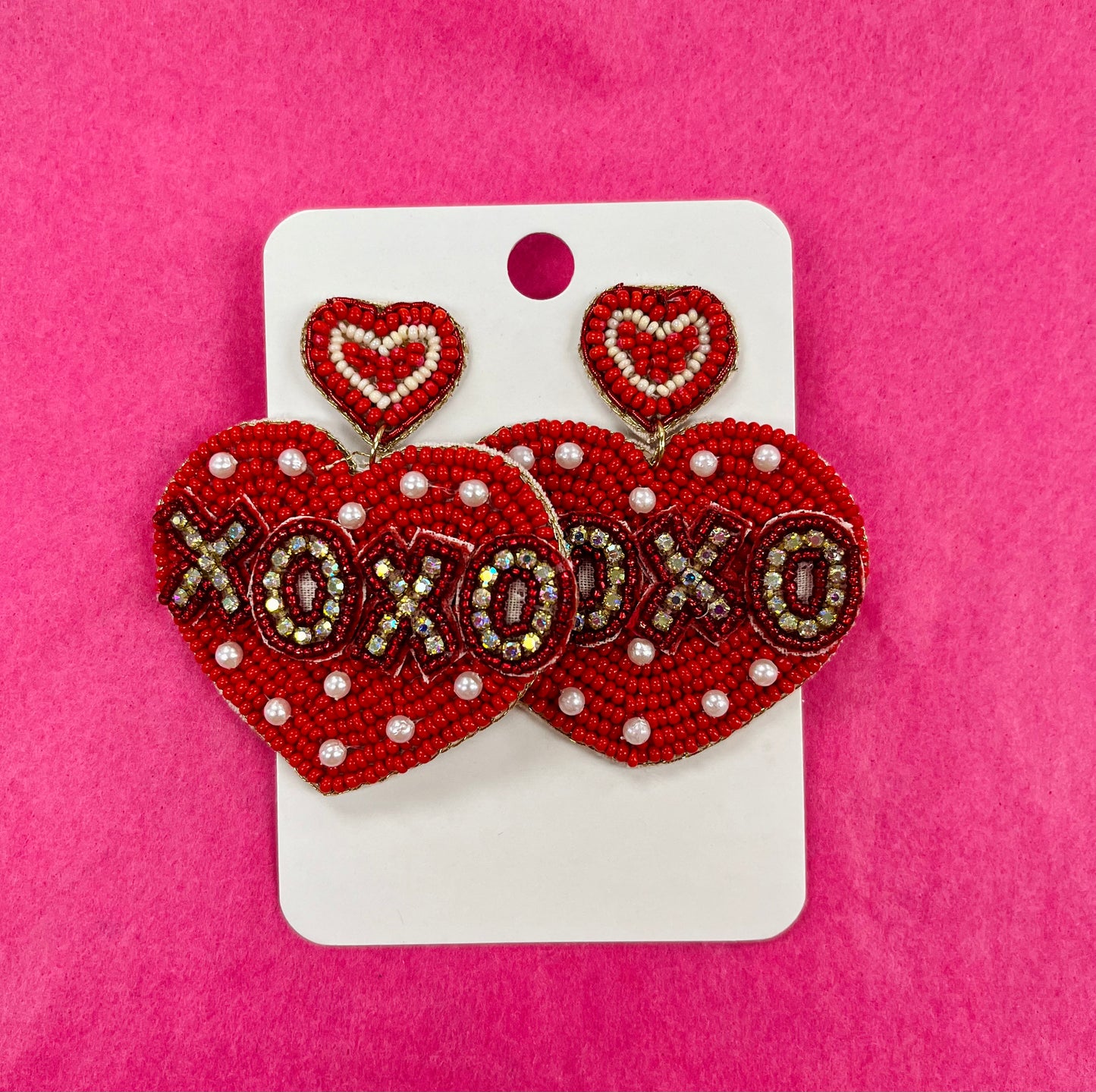 XOXO Heart Earrings