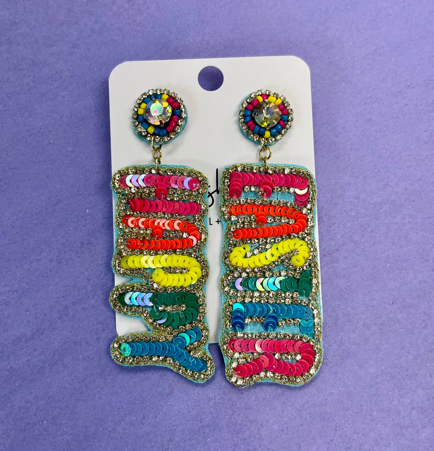 Happy Easter Beaded Earrings